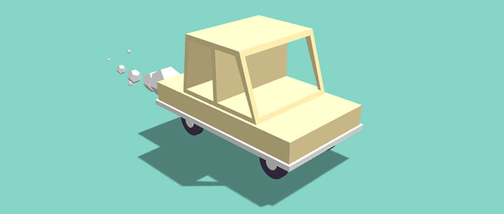 html5 canvas 3D汽车模型排放尾气动画特效插图源码资源库