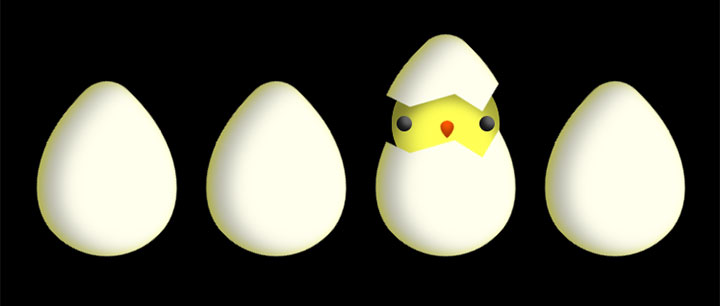 css3小鸡从鸡蛋破壳而出动画特效插图源码资源库