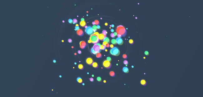 HTML5 Canvas酷炫彩色圆形粒子爆炸动画特效插图源码资源库