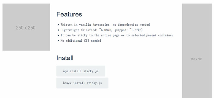 Sticky-js网站滚动左右固定浮动层代码插图源码资源库