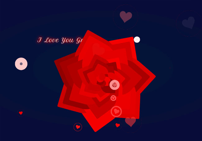 CSS3情人节表白鲜花爱心动画特效插图源码资源库
