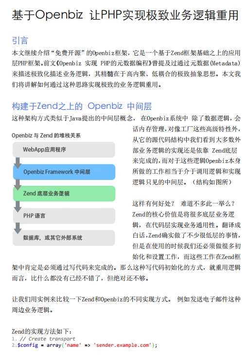 Openbiz让PHP实现极致业务逻辑重用 中文PDF下载_PHP教程插图源码资源库