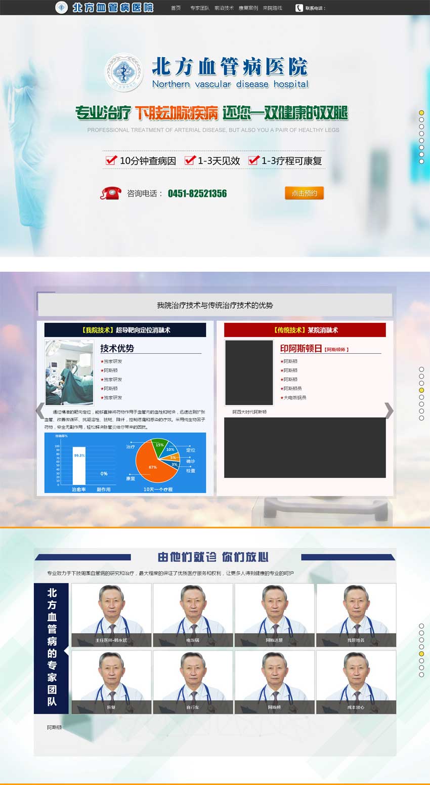 医院整屏宣传专题页面滑动展示模板_网站专题模板插图源码资源库