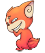 火狐狸和香菇头QQ表情 卡通搞笑QQ表情_QQ表情插图源码资源库