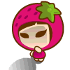 草莓女孩QQ表情 红色卡通搞笑QQ表情_QQ表情插图源码资源库
