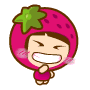 草莓女孩QQ表情 红色卡通搞笑QQ表情_QQ表情插图源码资源库