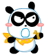 熊猫QQ表情大全 小若熊QQ搞笑表情_QQ表情插图源码资源库