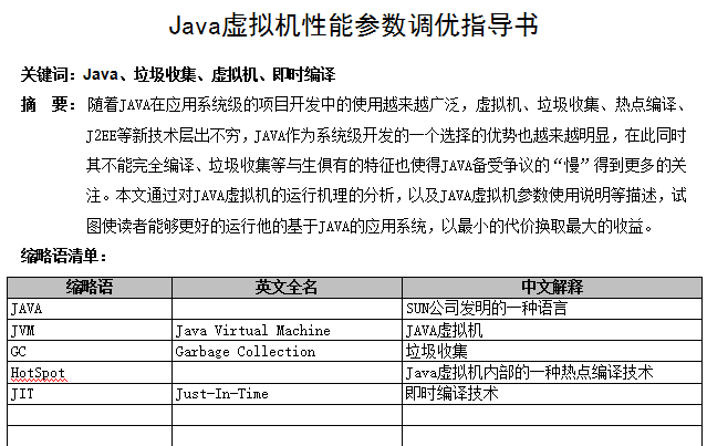 Java虚拟机性能参数调优指导书 中文插图源码资源库