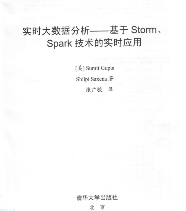 实时大数据分析 基于Storm Spark技术的实时应用 中文PDF插图源码资源库
