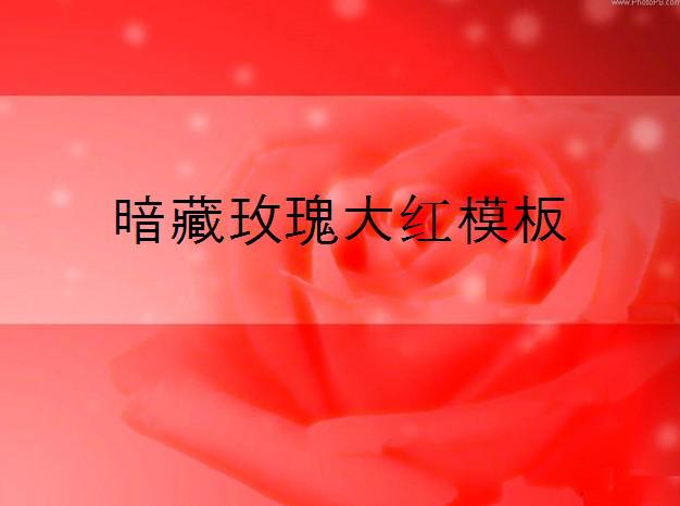 暗藏玫瑰大红模板插图源码资源库