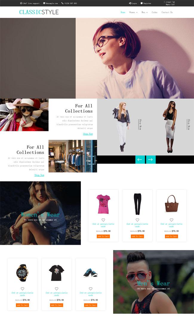 时尚购物网上商城HTML5模板插图源码资源库