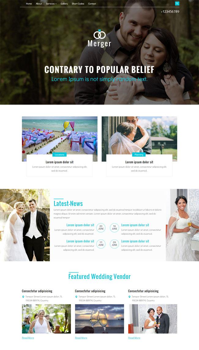 婚礼策划工作室网站模板插图源码资源库
