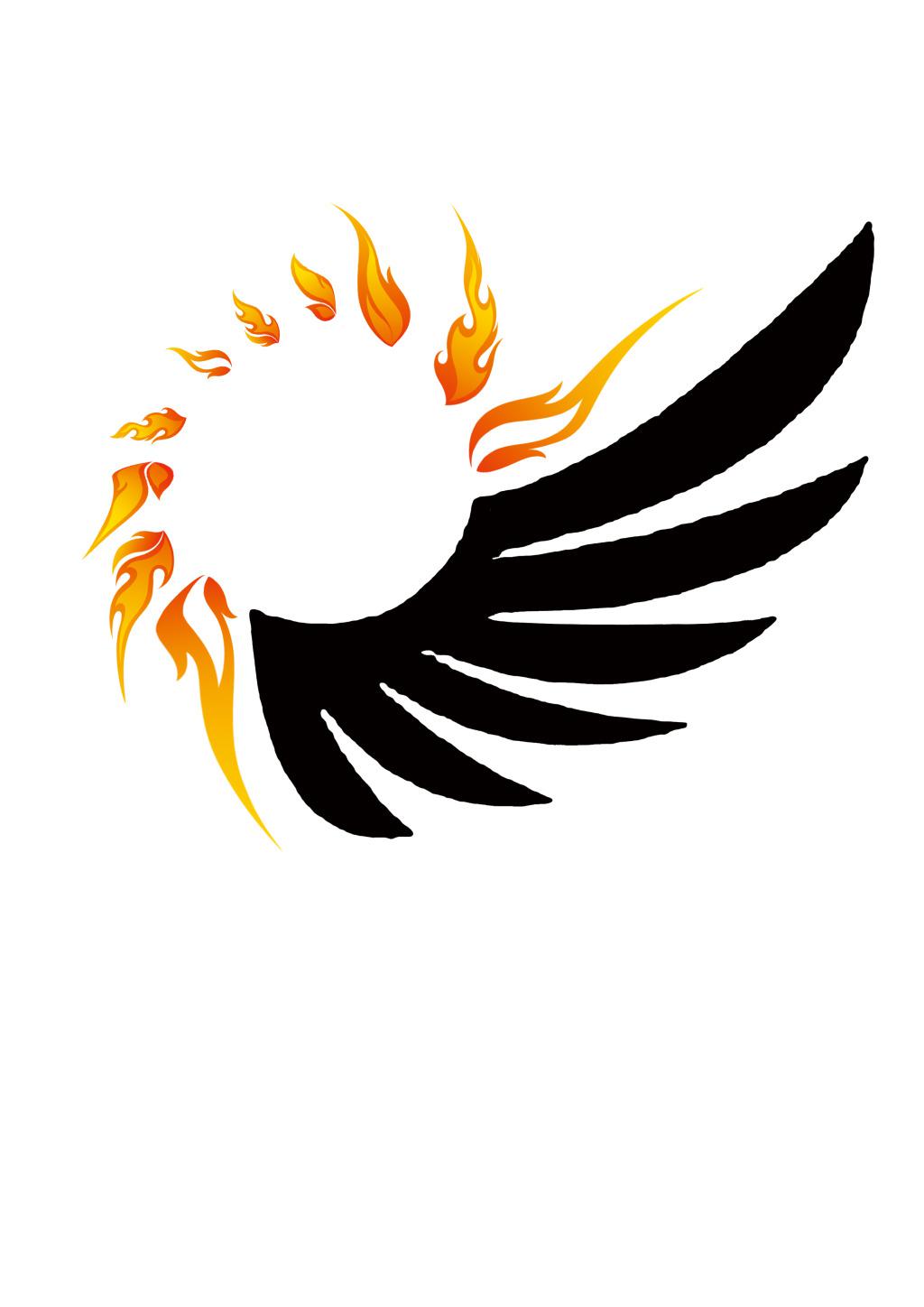 创意火焰天使翅膀LOGO设计插图源码资源库