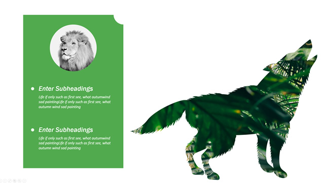 创意动物剪影动物保护主题ppt模板插图源码资源库