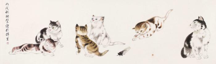 可爱猫咪工笔画动物图片插图源码资源库
