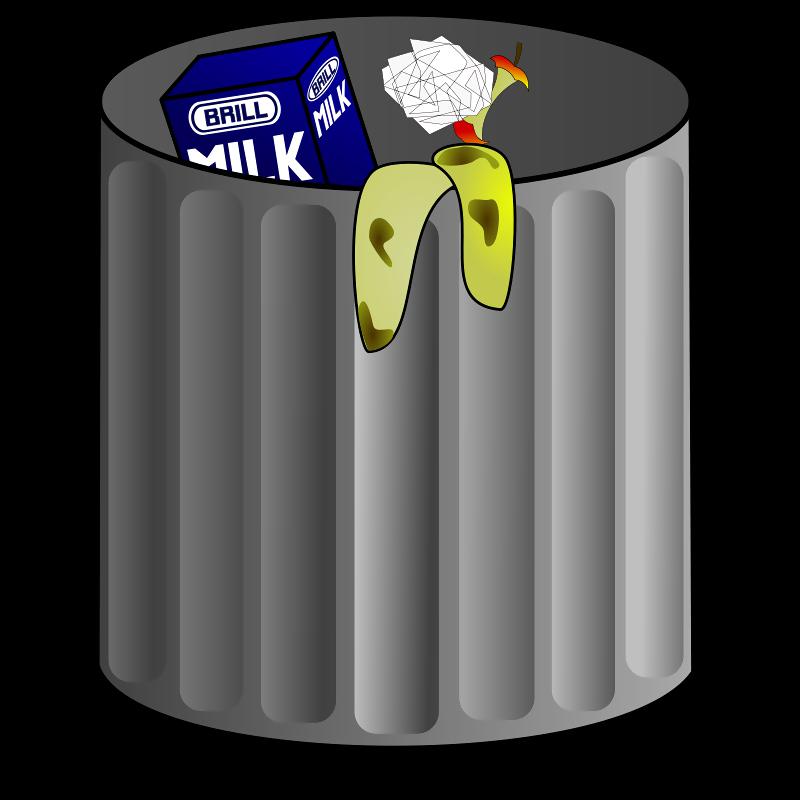 金属质感的垃圾桶插图源码资源库