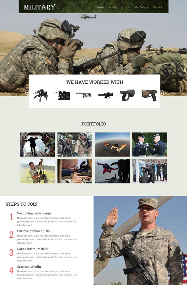 军事拓展训练公司网站模板插图源码资源库